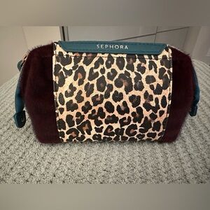 Sephora Leopard Print Cosmetic Bag